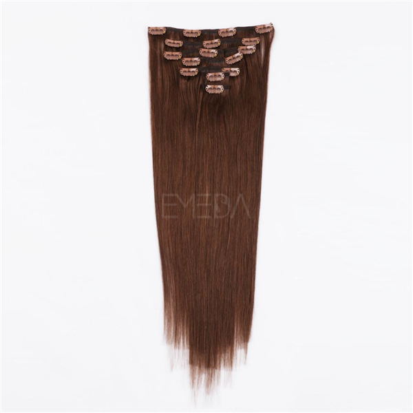 Clip In Human Hair Extensions Black WJ071